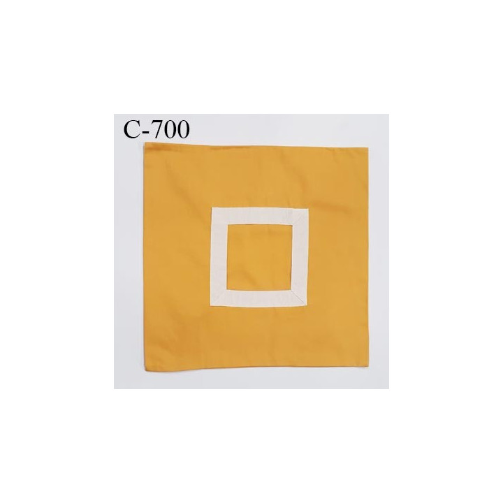 Housse de coussin coton à broder 40 X 40 cm couleur orange