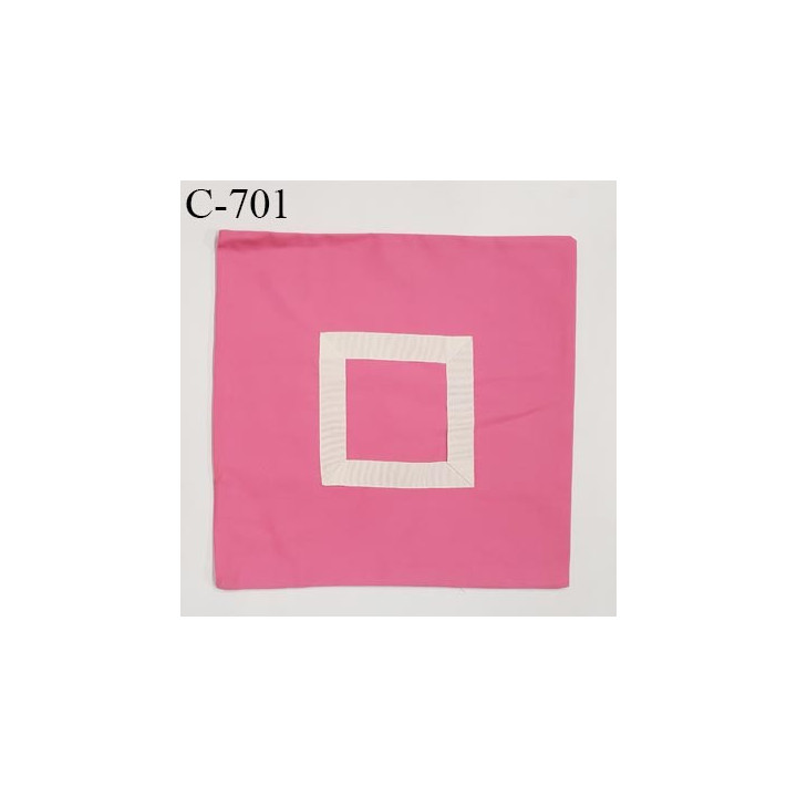 Housse de coussin à broder 40 X 40 cm couleur rose