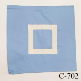 Housse de coussin à broder 40 X 40 cm couleur bleu