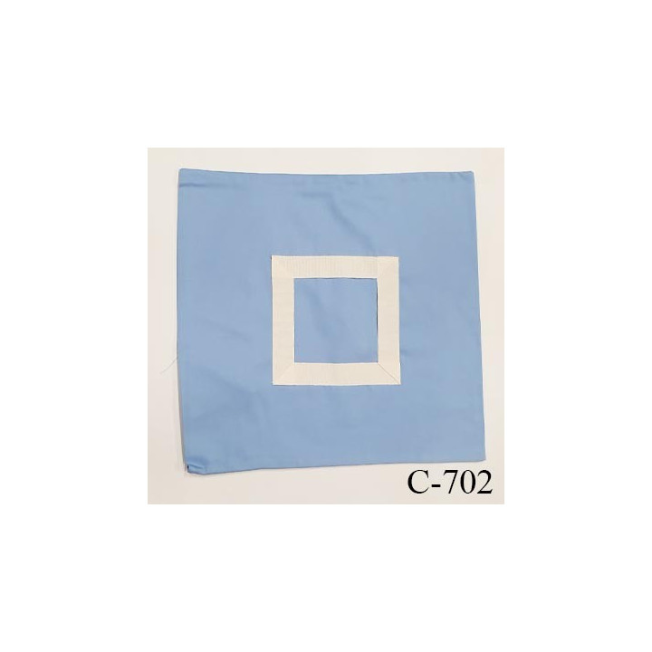 Housse de coussin à broder 40 X 40 cm couleur bleu
