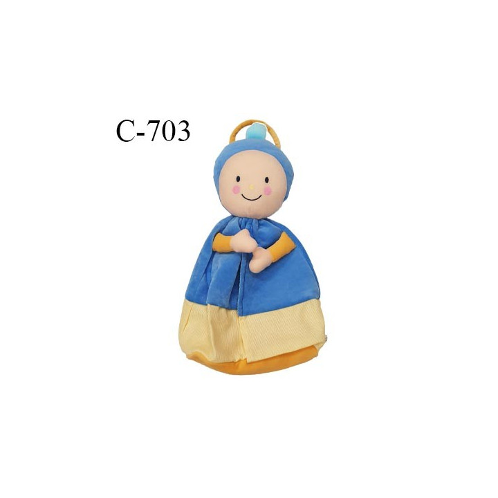 Range doudou, pyjama, couches DMC à broder en tissu velouté hauteur environ 45 cm
