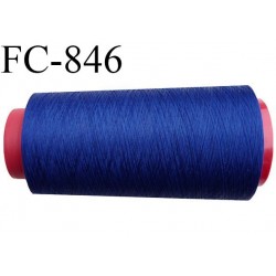 Cone de fil 5000 m mousse polyester n° 160 polyester couleur bleu longueur 5000 mètres bobiné en France
