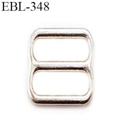Boucle de réglage 6 mm  réglette en argent vernis pour soutien gorge largeur intérieur 6 mm  haut de gamme