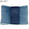 Noeud 18 mm lingerie haut de gamme couleur bleu cyprès largeur 18mm hauteur 12mm