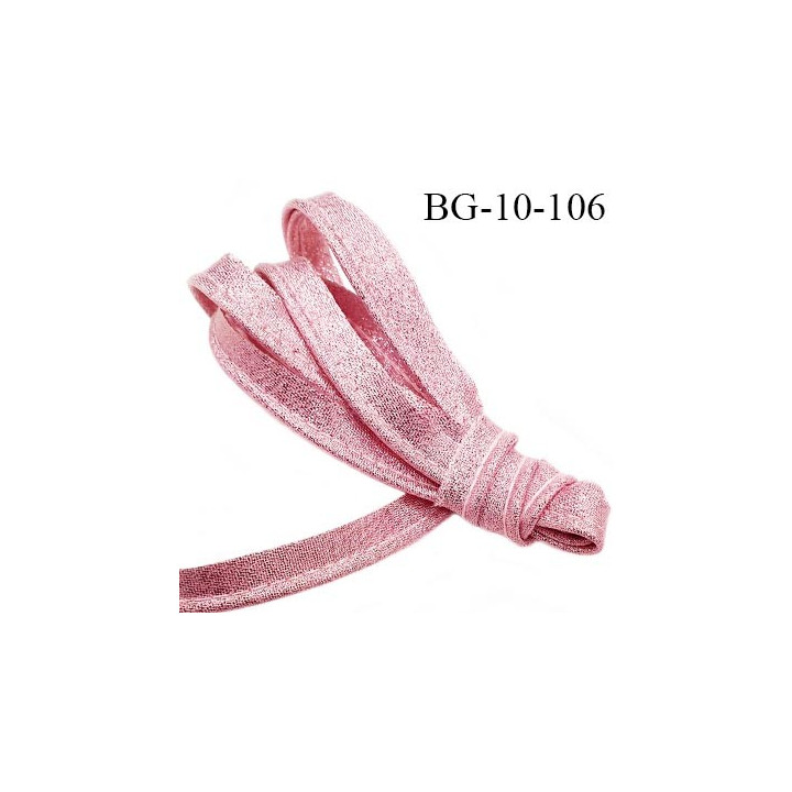 Passepoil 10 mm couleur rose brillant superbe largeur 10 mm  lien cordon coton intérieur 2 mm  largeur 10 mm  prix du mètre