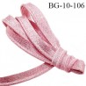 Passepoil 10 mm couleur rose brillant superbe largeur 10 mm lien cordon coton intérieur 2 mm largeur 10 mm prix du mètre