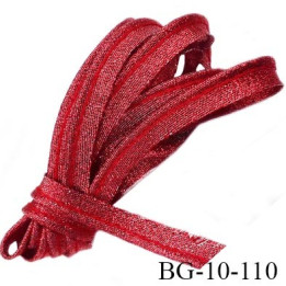 Passepoil 10 mm couleur rouge brillant superbe largeur 10 mm  lien cordon coton intérieur 2 mm  largeur 10 mm  prix du mètre