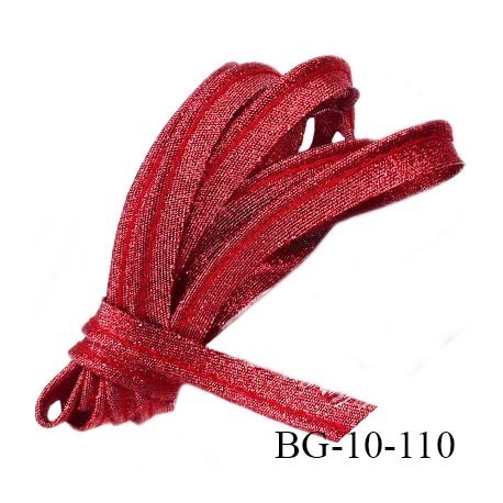 Passepoil 10 mm couleur rouge brillant superbe largeur 10 mm lien cordon coton intérieur 2 mm largeur 10 mm prix du mètre