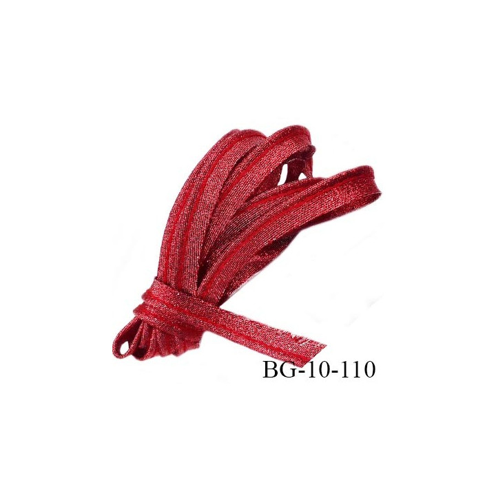 Passepoil 10 mm couleur rouge brillant superbe largeur 10 mm  lien cordon coton intérieur 2 mm  largeur 10 mm  prix du mètre