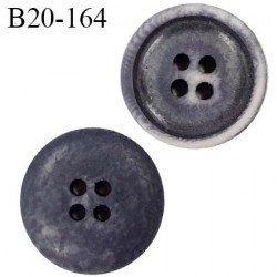 Bouton 20 mm pvc couleur gris marbré 4 trous diamètre 20 mm épaisseur 4 mm prix à l'unité