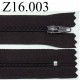 fermeture éclair longueur 16 cm couleur marron non séparable zip nylon largeur 2.5 cm