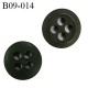 bouton 9 mm pvc très haut de gamme bouton de grande marque couleur vert bouteille 4 trous diamètre 9 millimètres