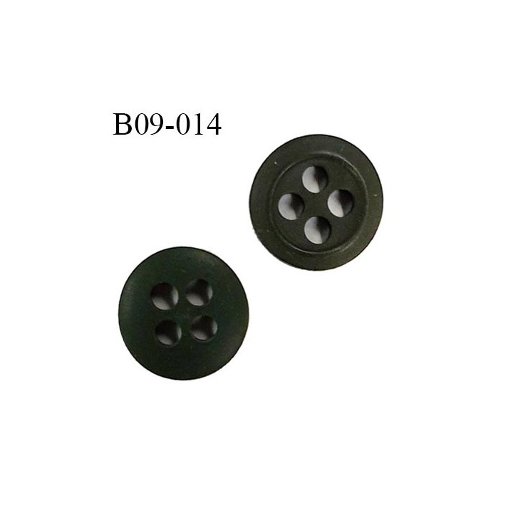 bouton 9 mm  pvc très haut de gamme bouton de grande marque couleur vert bouteille 4 trous diamètre 9 millimètres