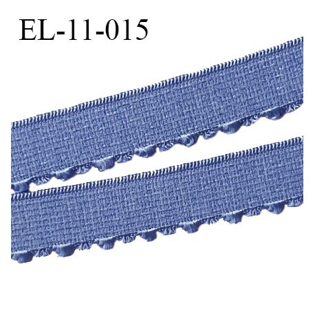 élastique 11 mm picot lingerie couleur aigue marine superbe largeur 11 mm prix au mètre