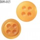 bouton 9 mm pvc très haut de gamme bouton de grande marque couleur orange 4 trous diamètre 9 millimètres