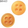 bouton 9 mm pvc très haut de gamme bouton de grande marque couleur orange 4 trous diamètre 9 millimètres