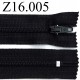 fermeture zip à glissière longueur 16 cm couleur noir non séparable zip nylon largeur 2.5 cm