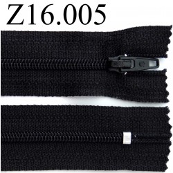 fermeture éclair longueur 16 cm couleur noir non séparable zip nylon largeur 2.5 cm