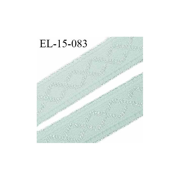 Elastique lingerie 15 mm haut de gamme couleur vert lagon prix du mètre