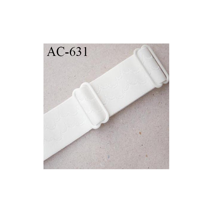 Bretelle 19 mm lingerie SG couleur naturel écru avec motif largeur 19 mm longueur 42 cm très haut de gamme prix à la pièce