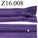 fermeture éclair longueur 16 cm couleur violet non séparable zip nylon largeur 2.5 cm