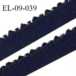 Elastique lingerie picots 9 mm haut de gamme largeur 9 mm couleur marine prix au mètre
