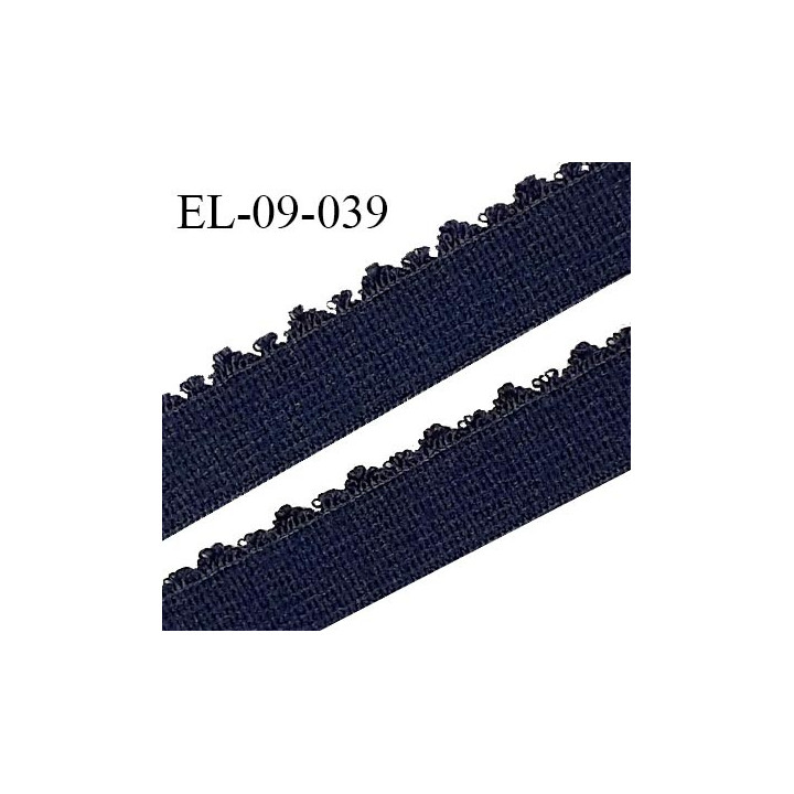 Elastique lingerie picots 9 mm haut de gamme largeur 9 mm couleur marine prix au mètre