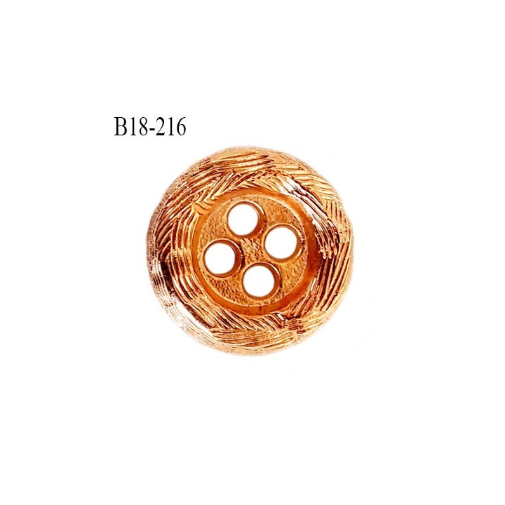 bouton 18 mm  en métal couleur cuivre brillant très joli  diamètre 18 mm épaisseur 3.7 mm