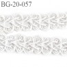 Galon ruban passementerie 20 mm synthétique très belle couleur blanc lumineux largeur 20 mm prix au mètre