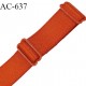 Bretelle 16 mm lingerie SG 2 barrettes couleur orange cuivré largeur 16 mm longueur 40 cm très haut de gamme prix à la pièce