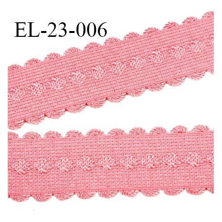 Elastique bretelle et lingerie 23 mm haut de gamme couleur rose fraise prix du mètre