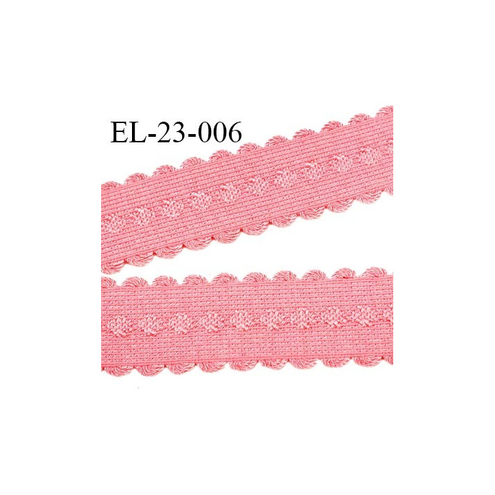 Elastique bretelle et lingerie 23 mm haut de gamme couleur rose fraise prix du mètre