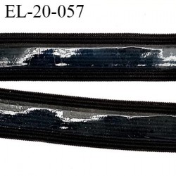 Elastique 20 mm anti-glisse  couleur noir largeur 20 mm largeur de la bande anti glisse 10 mm prix au mètre