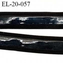 Elastique 20 mm anti-glisse couleur noir largeur 20 mm largeur de la bande anti glisse 10 mm prix au mètre