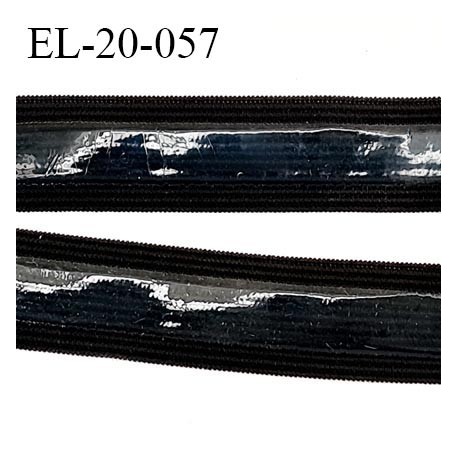 Elastique 20 mm anti-glisse couleur noir largeur 20 mm largeur de la bande anti glisse 10 mm prix au mètre