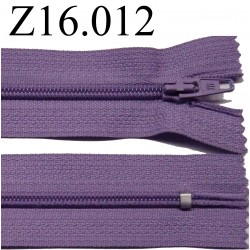 fermeture zip à glissière longueur 16 cm couleur violet clair non séparable zip nylon largeur 2.5 cm