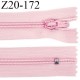 fermeture zip longueur 20 cm couleur rose non séparable largeur 2.4 cm glissière nylon largeur 4 mm