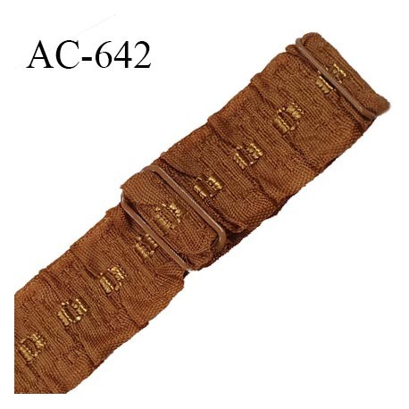 Bretelle lingerie SG 24 mm haut de gamme 2 barrettes couleur havane largeur 24 mm longueur 38 cm prix à l'unité