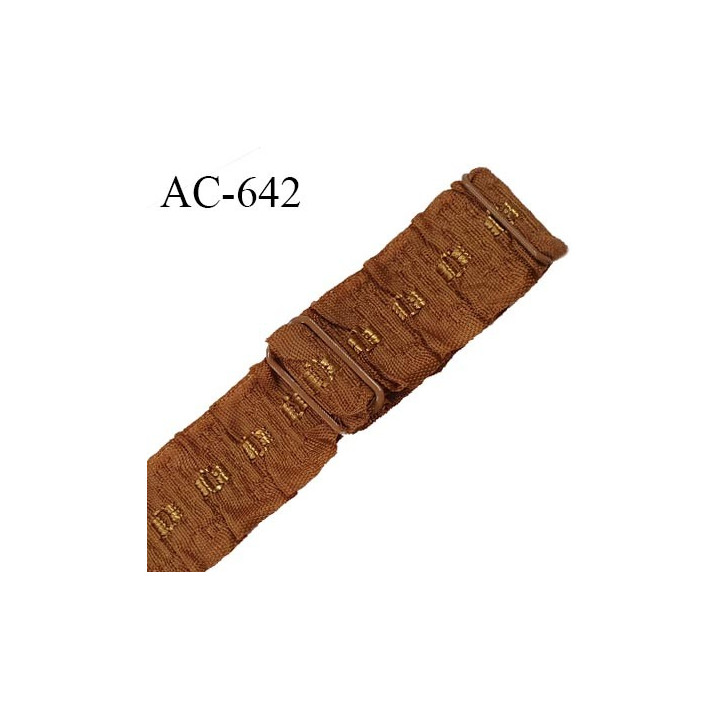 Bretelle lingerie SG 24 mm haut de gamme 2 barrettes couleur havane largeur 24 mm longueur 38 cm prix à l'unité