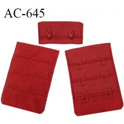 Agrafe 38 mm attache rallonge soutien-gorge couleur rouge brique largeur 38 mm hauteur 55 mm fabrication européenne