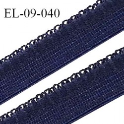 Elastique lingerie 9 mm picots couleur bleu astral fabrication européenne prix au mètre