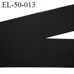 Elastique 50 mm plat  belle qualité souple belle élasticité poly-gommes couleur noir largeur 50 mm souple  prix au mètre