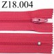 fermeture éclair longueur 18 cm couleur rose fushia non séparable zip nylon largeur 2.5 cm