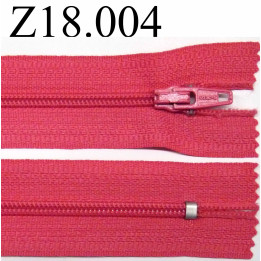 fermeture éclair longueur 18 cm couleur rose fushia non séparable zip nylon largeur 2.5 cm