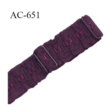 Bretelle lingerie SG 24 mm haut de gamme 2 barrettes métal thermolaqué couleur iris largeur 24 mm longueur 38 cm prix à l'unité