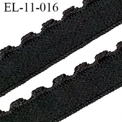 Elastique lingerie 11 mm haut de gamme couleur noir largeur 11 mm + picots 2 mm prix au mètre