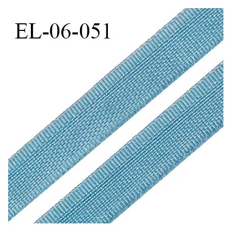 Elastique 6 mm fin spécial lingerie couleur bleu polaire grande marque fabriqué en France largeur 6 mm prix au mètre