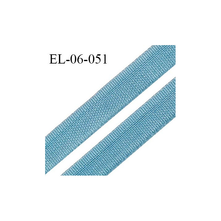 Elastique 6 mm fin spécial lingerie couleur bleu polaire grande marque fabriqué en France largeur 6 mm prix au mètre