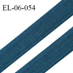 Elastique 6 mm fin spécial lingerie couleur fleur de lagune grande marque fabriqué en France largeur 6 mm prix au mètre