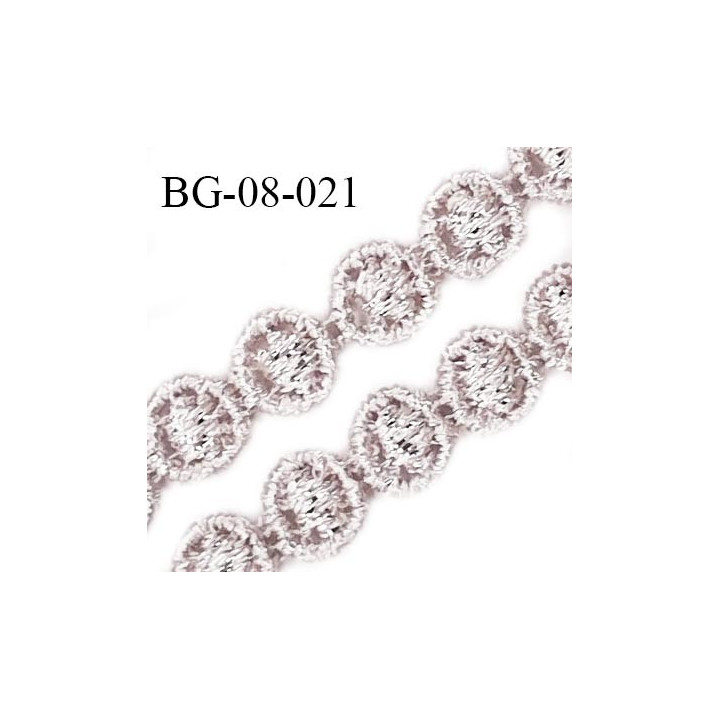 Biais galon 8 mm couleur argenté largeur 8 mm prix au mètre
